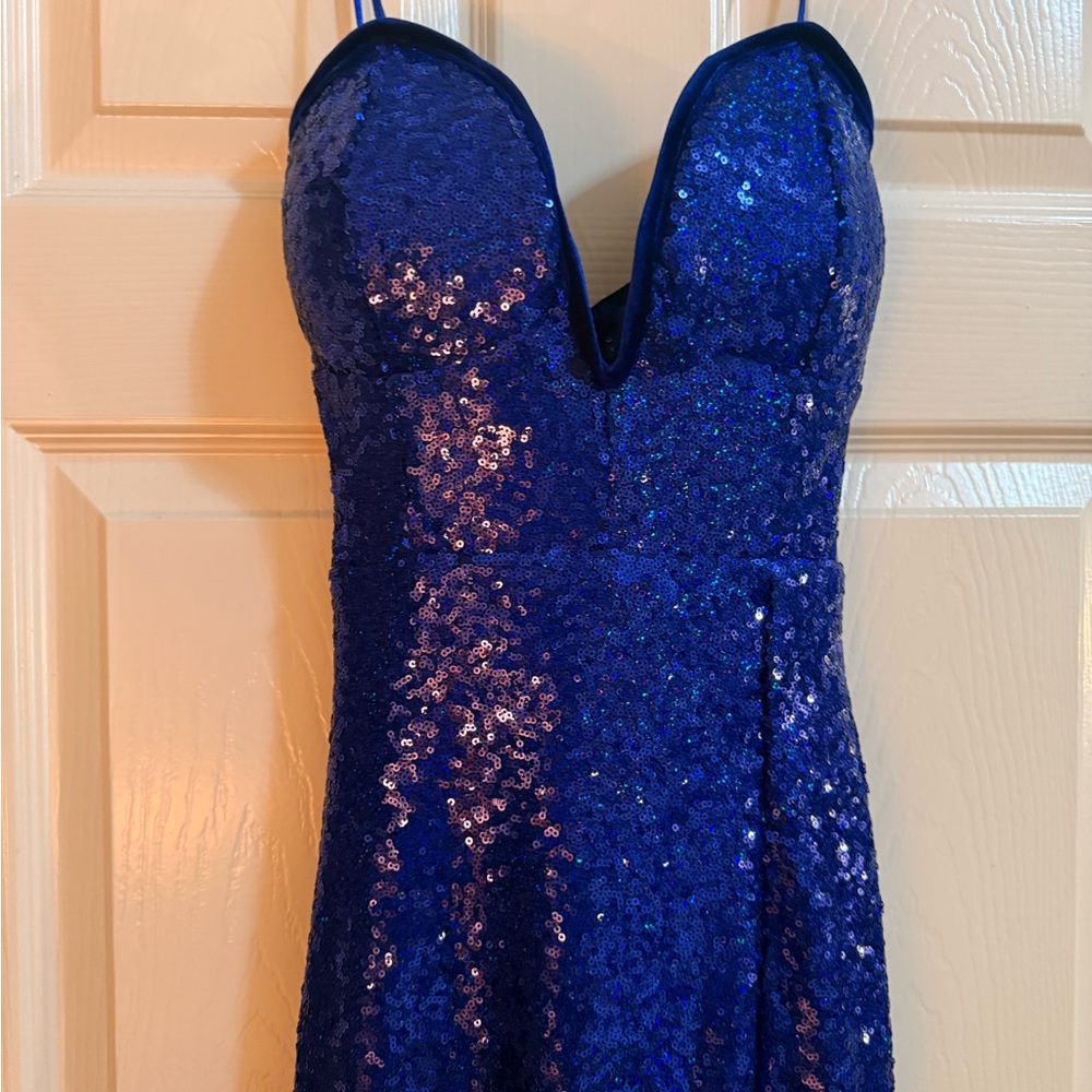 Blue Sequin Women's Intimate Dress